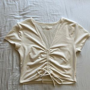 Oak + Fort scrunched crop top